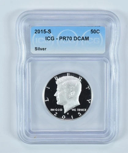 2015-S Kennedy Half Dollar Silver PR70 DCAM ICG *4820