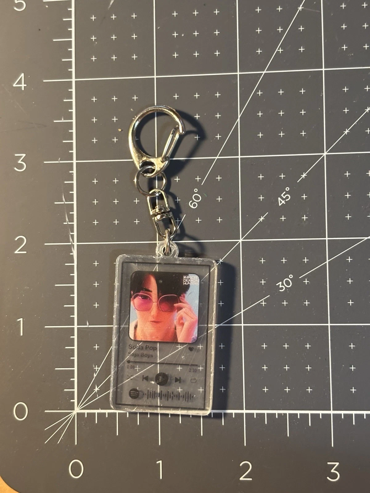 KPop Demon Hunter Saja Boys Soda Pop Music Player Acrylic Keychain