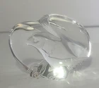 Steuben Crystal Art Vintage Clear Glass Eagle Signed Paperweight