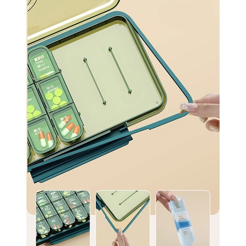 Elderly Medication Reminder Box with Multiple Compartments for Daily Doses