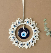 Handcrafted Evil Eye Wall Decor Large Blue Eye Ornament Home Hanging