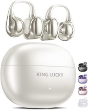 Next-Gen Clip on Earbuds Open Ear Wireless Bluetooth 6.0 Headphones with Mic,50H