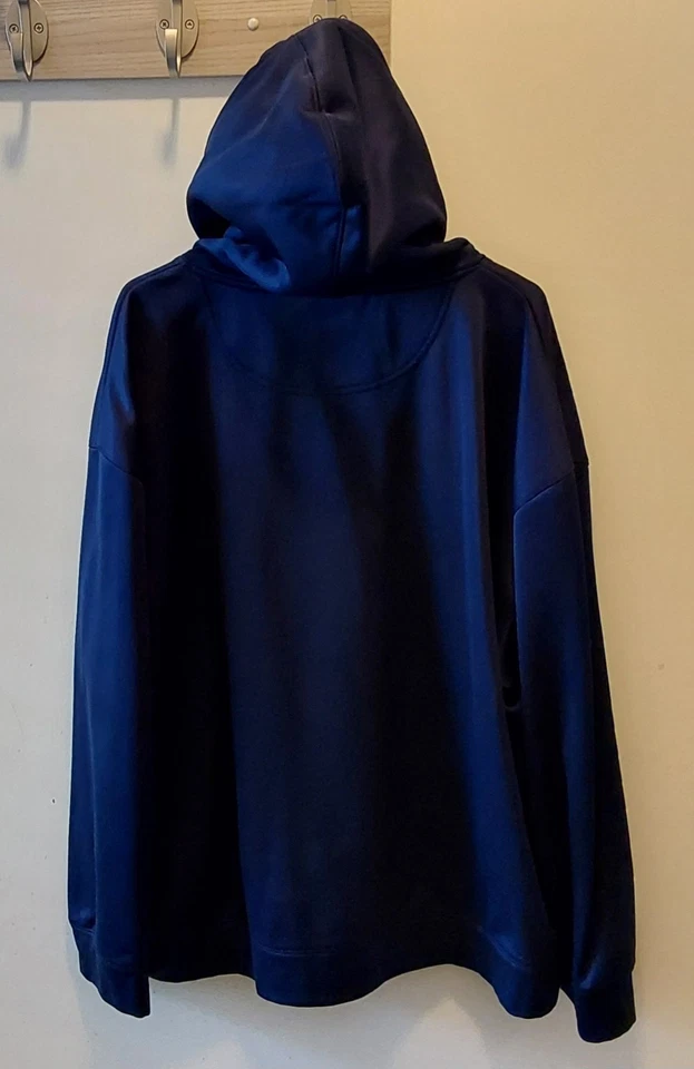 Толстовка с капюшоном мужская Majestic синяя и золотистая WVU Mountaineers / размер 2XL / EUC - Изображение 4 из 4