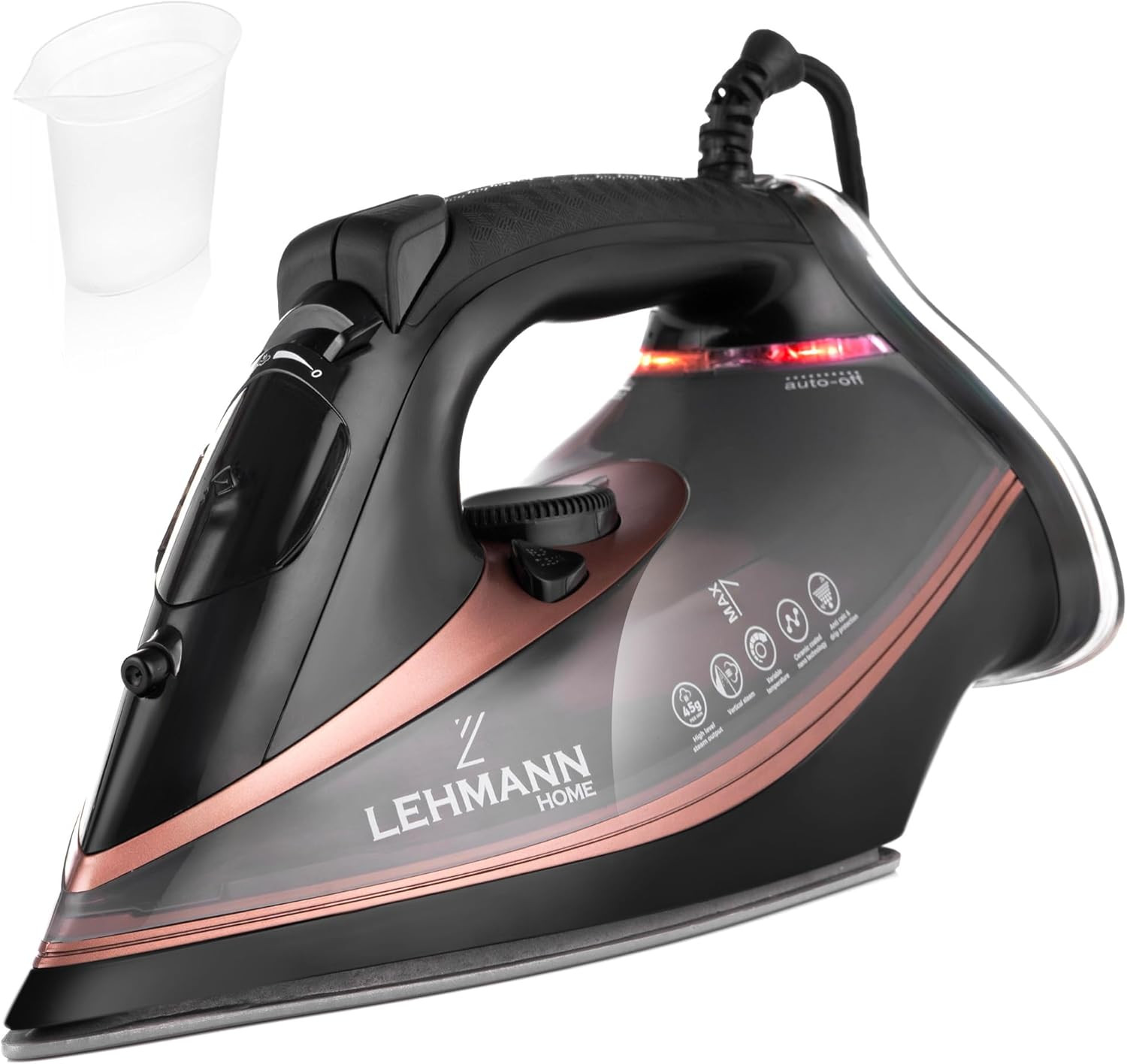 Ferro da Stiro a Vapore 3000W Professionale | Piastra Ceramica Super-Scivolo