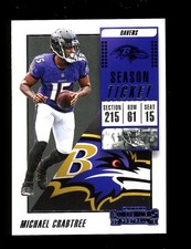 2018 Panini Contenders Season Ticket #91 Michael Crabtree Baltimore Ravens QTY