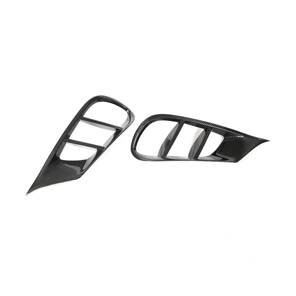 For Mercedes-Benz W212 E350 E400 E550 Carbon Fiber Fog Lamp Grill Air Vent Cover - Image 3 of 4