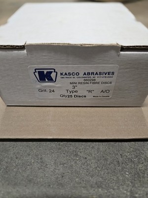 Kasco Abrasives Quick Change Resin Fiber Discs 25/box, Type R, 24 Grit