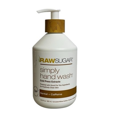Raw Sugar Simply Hand Soap Santal + Caffeine 16.9 fl oz Cold Press Extracts￼