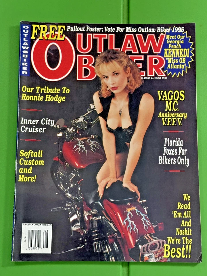 Outlaw Biker Magazine August 1994 Vintage Motorcycle Magazine - Image 1 of 1