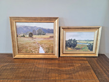 Studio McGee Threshold Framed Landscape Printed Canvas Set of 2 Gold Frames