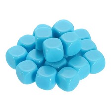 20Pcs Rounded Blank Six Sided Dice 20mm/0.8inch Acrylic Dice, Sky Blue