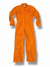VINTAGE CWU-28/P ORANGE FLIGHT SUIT COVERALLS JUMPSUIT US MILITARY USAF 38R