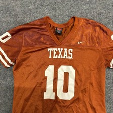 Nike Football Jersey Youth Size L Burnt Orange Texas Longhorns NCAA Number 10