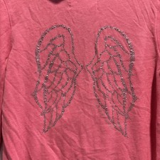 Victoria’s Secret Supermodel Essentials Angel Wing Rhinestones Pink Hoodie Small