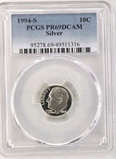1994-S Roosevelt Dime Silver 10C Proof PR 69 DCAM PCGS
