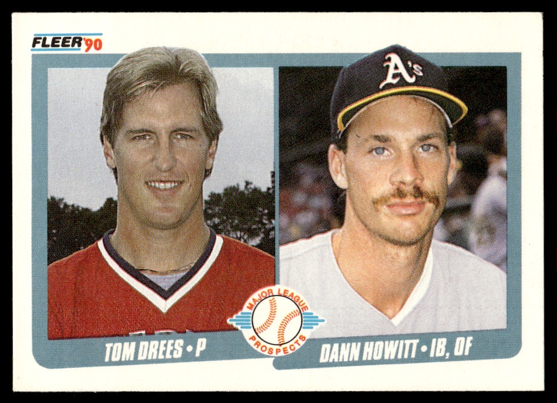 1990 Fleer Canadian Tom Drees/Dann Howitt Rookie Chicago White Sox/Oakland