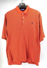 Ralph Lauren Polo Golf Mens XL Red Striped Short Sleeve pima cotton