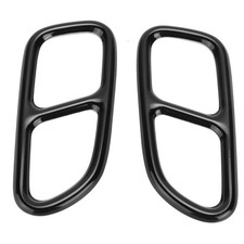 Borde de punta de escape cuádruple negro brillante 2 piezas para Mercedes-Benz CLA SLK R1 NKUX