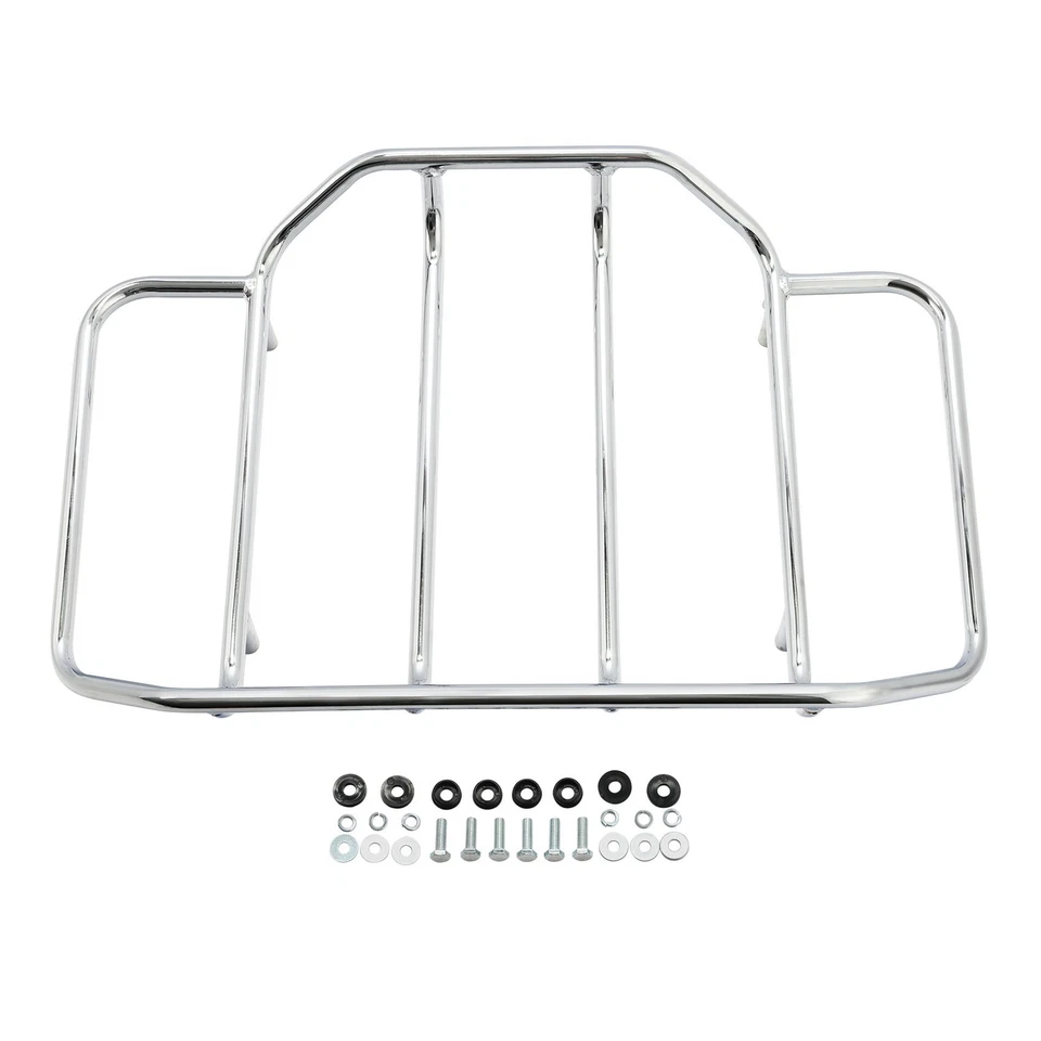 Chrome/Black Trunk Top Luggage Rack Fit For Harley Road Glide Touring 1984-2024 - Image 3 of 4
