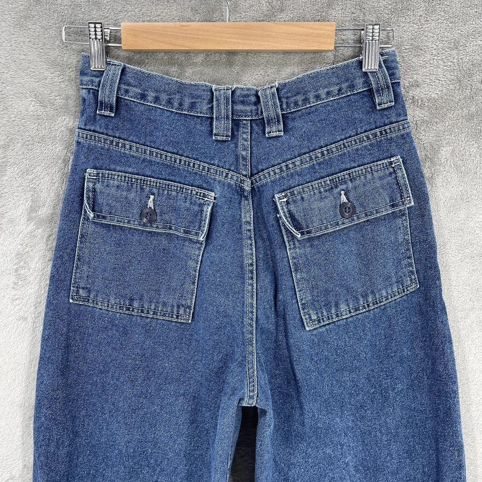 Pantalones de mezclilla Y2K Route 66 cargo para mujer talla 16 azul utilitarios ropa de calle rectos Foto 4 de 4