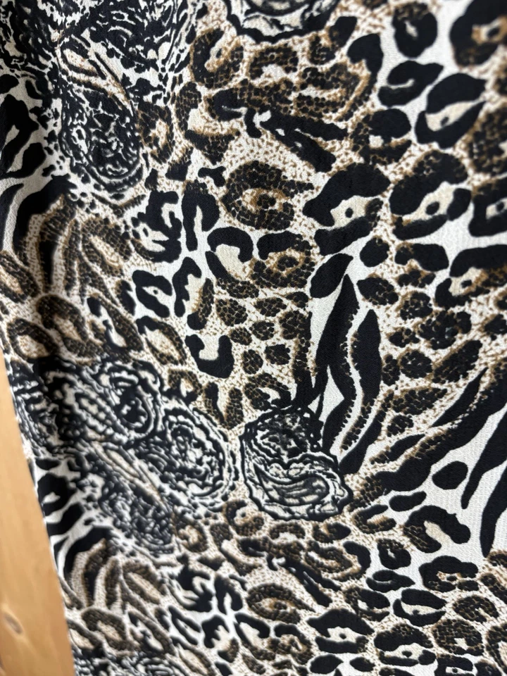 DE COLECCIÓN CDC VESTIDO SIN MANGAS MAXI LEOPARDO Y ROSAS Mujer’s Talla 6 Y2K Vestido sin Mangas Foto 4 de 4