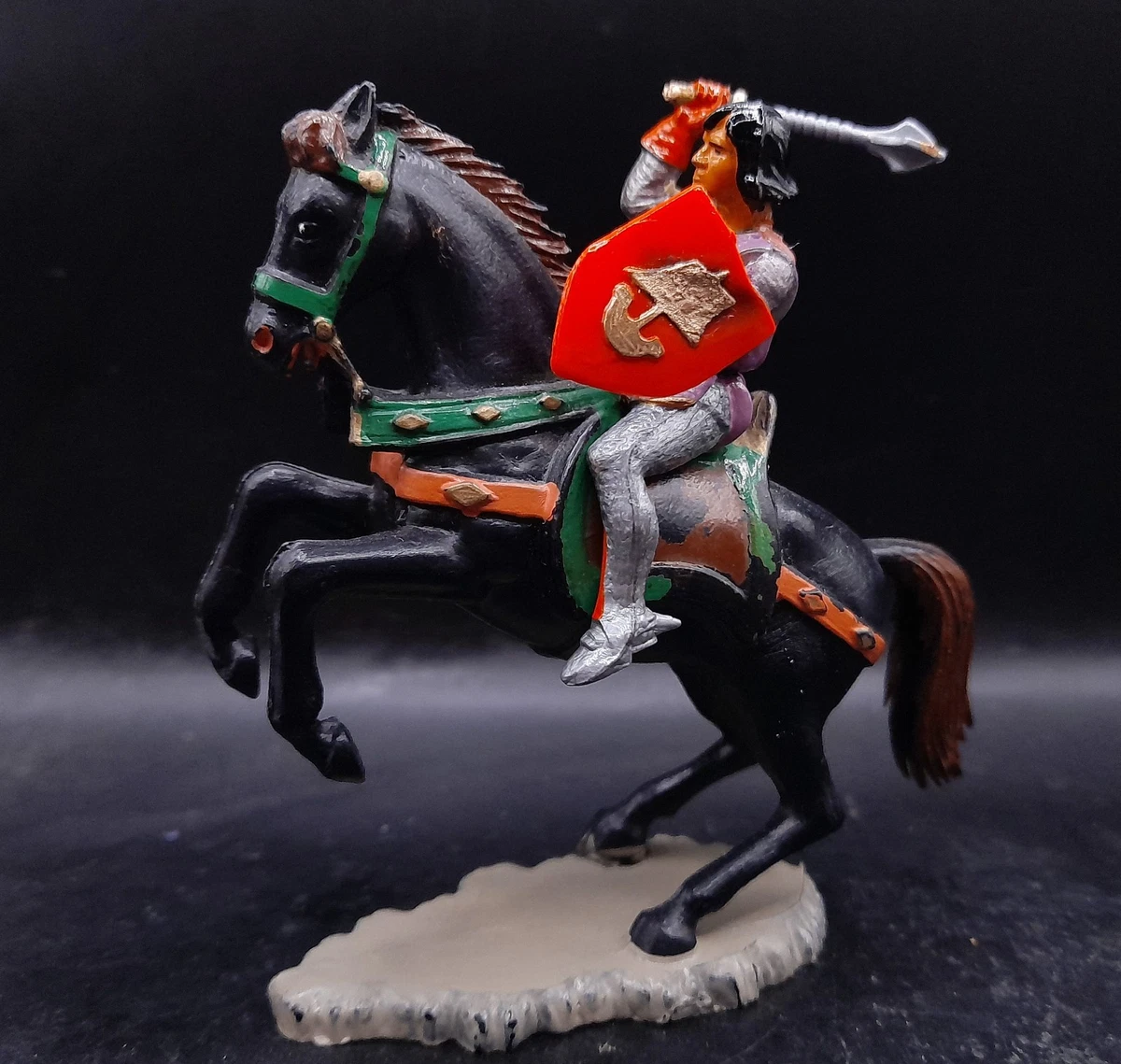Figurine Starlux Moyen-Âge - 1 Cavalier Chevalier, Plastique Peint, France