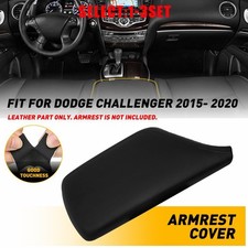 Console Armrest Cover Skin Fit Dodge Challenger 2015 2016 17-20 PU Leather 1-3X