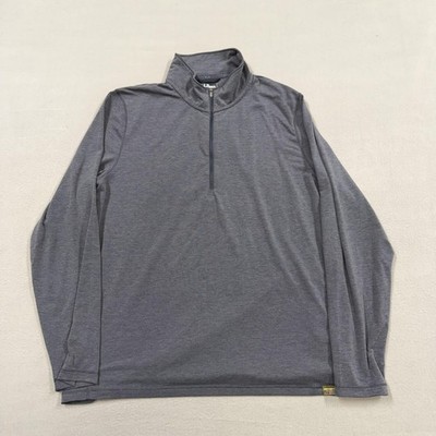 L.L. Bean Pullover Mens Large Gray 1/4 Zip Long Sleeve Performance Stretch Top