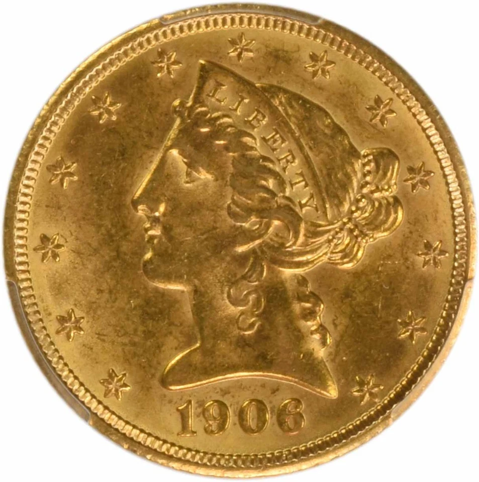 1906-D $5 Gold Liberty Head MS63 PCGS - Image 3 of 4
