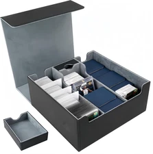 Trading Card Storage Box,2300+ Commander Deck Box,Holds 7 Commander Deck Box,Bul