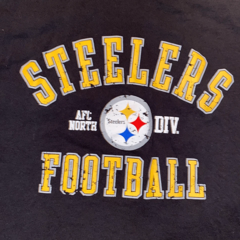 Delta Pro Peso Jóvenes Niños L Pittsburgh Steelers Manga Corta Cuello Redondo Camiseta Foto 3 de 4