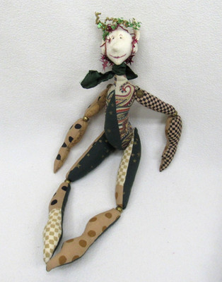 Vintage Julie McCullough Widgets Handmade Artistic Doll Cloth Elf