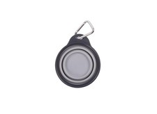 Dexas Pets Collapsible Travel Cup, Small, 1 Cup Capacity, Light Gray