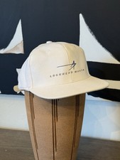 Vintage Lockheed Martin Hat Cap America Strapback White Aerospace USA Logo