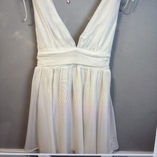 Abito DONNA Lucy in the Sky AVORIO chiffon avorio taglia S PICCOLO made in LA - Foto 3 di 8