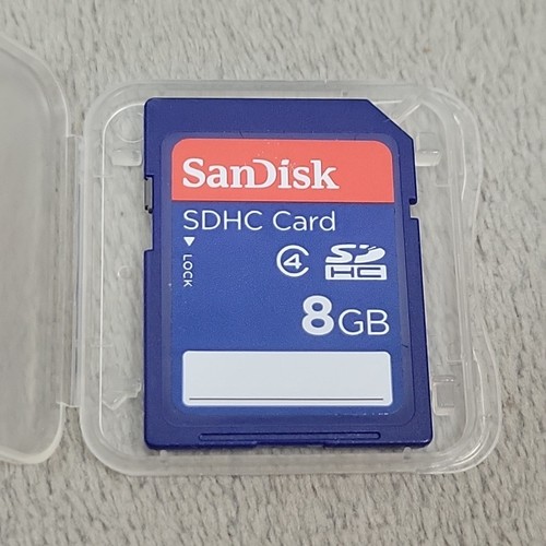 SanDisk 8GB SDHC Flash Memory Card Class 4 TESTED w/Case FREE SHIP - Picture 1 of 2