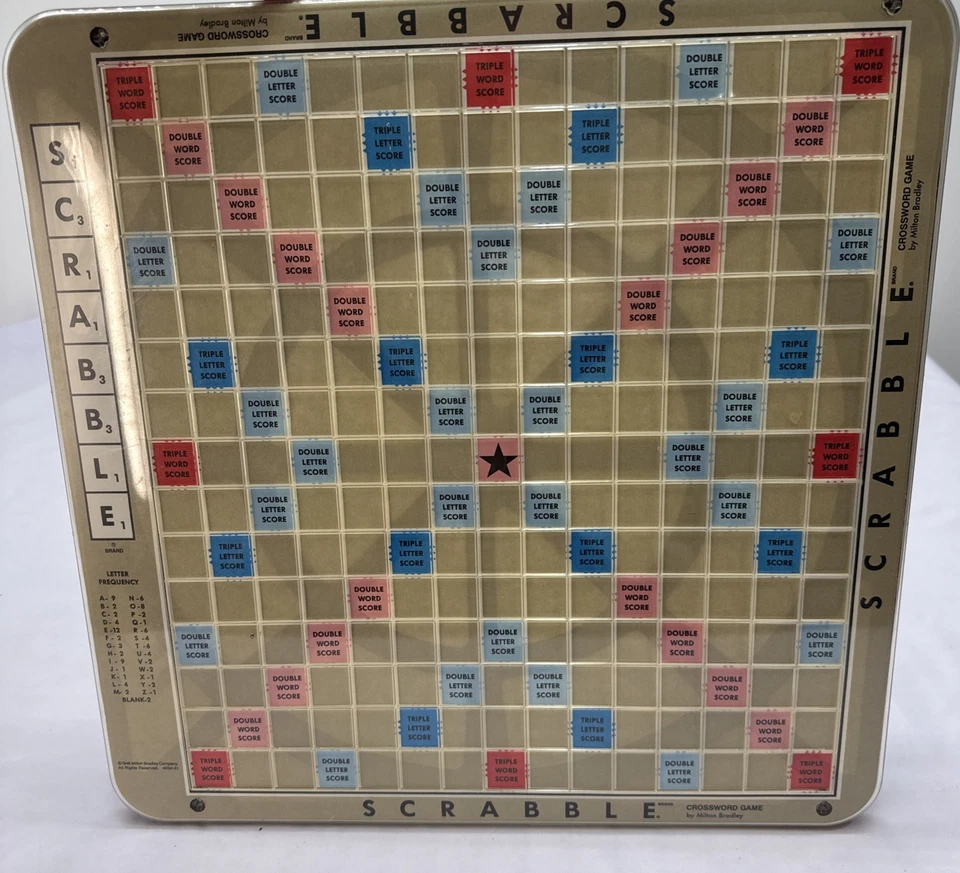 VINTAGE Scrabble Deluxe Edition COMPLETE Milton Bradley 1989 Crossword Word Game - Image 2 of 4
