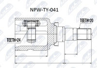 NPW-TY-041 NTY Gelenksatz, Antriebswelle FüR Toyota