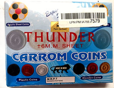 THUNDER SHEET CARROM COINS 24 PC SHEET COINS NEW AND SEALED