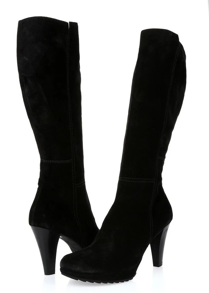 Botas hasta la rodilla de gamuza negras Paul Green Daphne para mujer talla 10 US (7,5 UK) $550 Foto 2 de 4