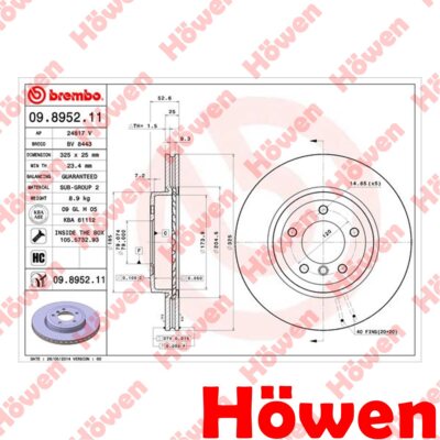 Fits BMW 3 Series 1999-2007 2.0 2.5 3.0 D + Other Models Brake Discs Front Howen