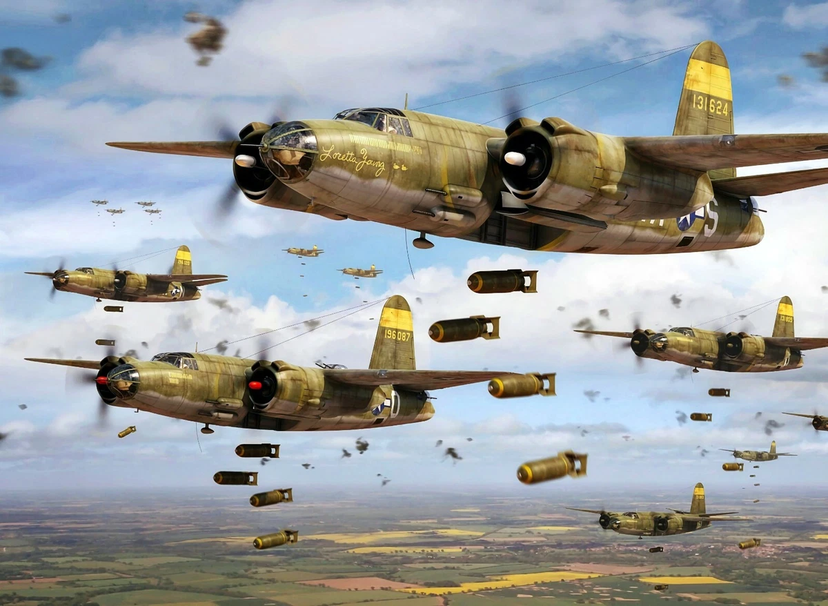 WW2 USAF B-26 Marauder Bomber Picture Poster | eBay