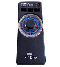 Vintage Zen-On Metrina Quartz Metronome Working Good Beat Light Stand JapanZ8408