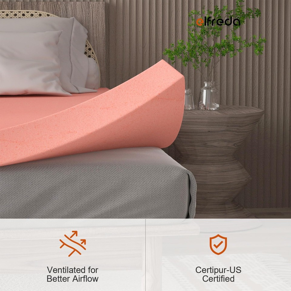 3Inch Queen Mattress Topper PressureRelieving Bed Topper, Mattress Pad