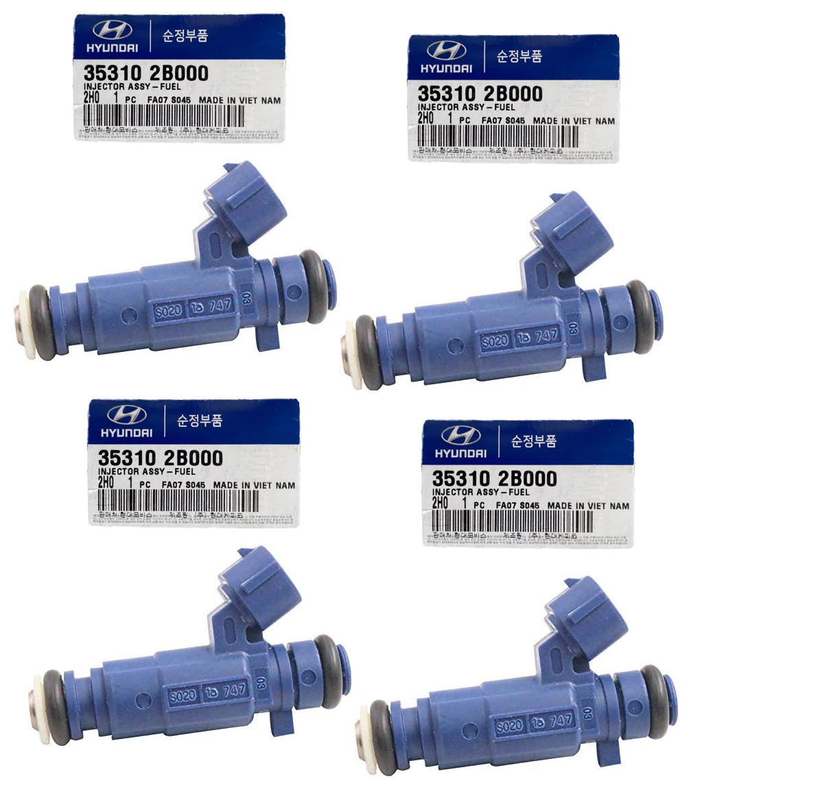 自動車用燃料インジェクターノズル 4個 35310-2E000 ヒュンダイ