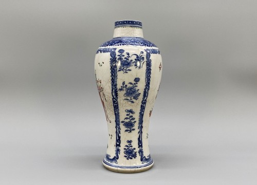c.1780 QIANLONG PERIOD CHINESE FAMILLE ROSE EXPORT PORCELAIN BALUSTER VASE - Picture 4 of 20