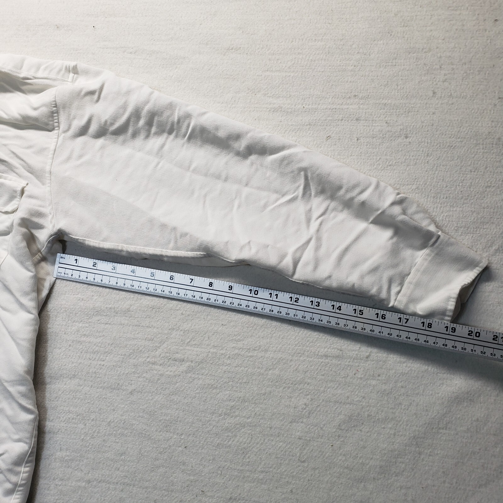 Knightsbridge Solid White Button up Long Sleeve R… - image 4