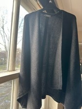 Cape Dark Charcoal From Luxury Shop NPeal 50% Cashemere 50% Wool New No Tags