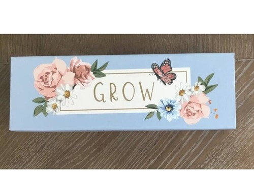 Decorative Cardboard Storage Box “Grow Through Life” 10.5”x3”x3.5” - 第 2/5 張圖片