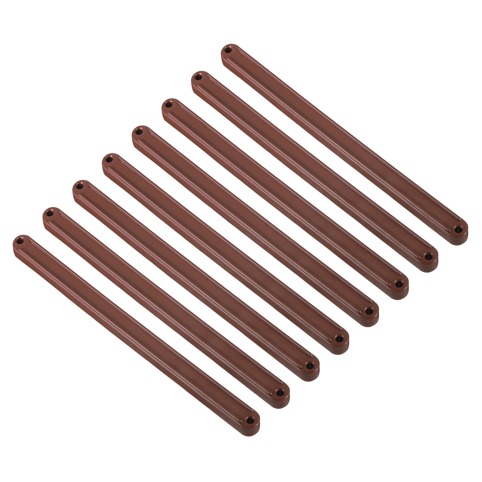 Drawer Slides, 8Pcs 235mm - Plastic Drawer Rails, Grooved Guide Rails (Brown)-image